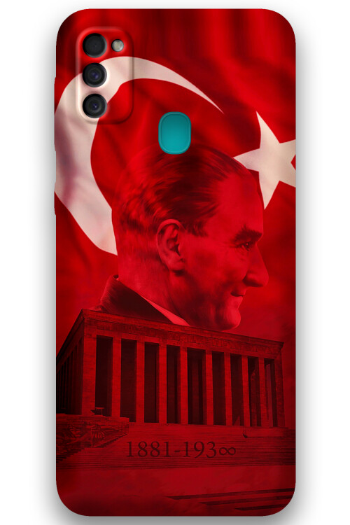 5848 galaxy m21 m30s ataturk desenli kilif